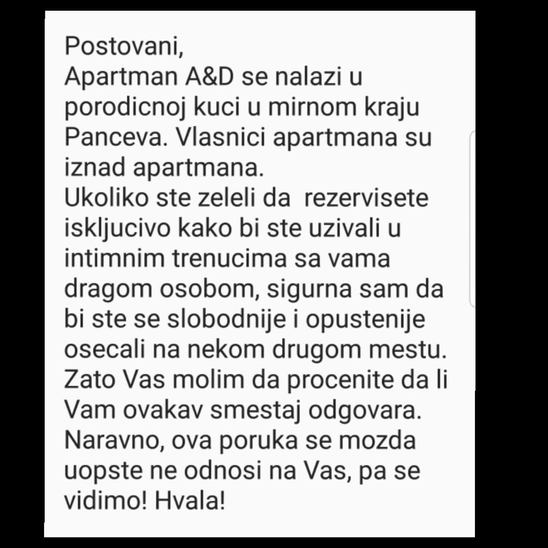 Apartment A&D Pančevo Eksteriør bilde